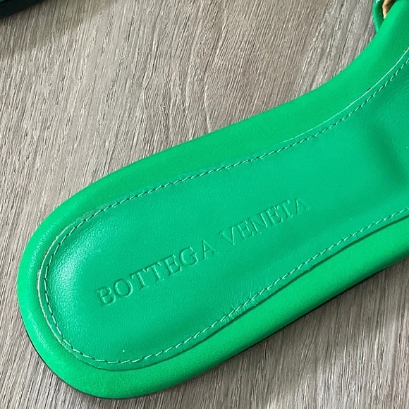 BOTTEGA VENETA Quilted/Padded Slid Sandal Green Size EU 41
